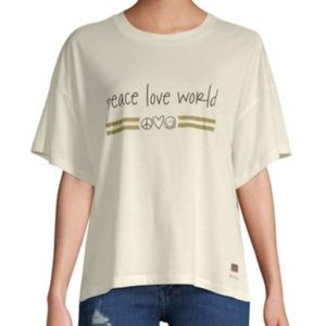 Peace Love World Kenny Dropped Shoulder Top